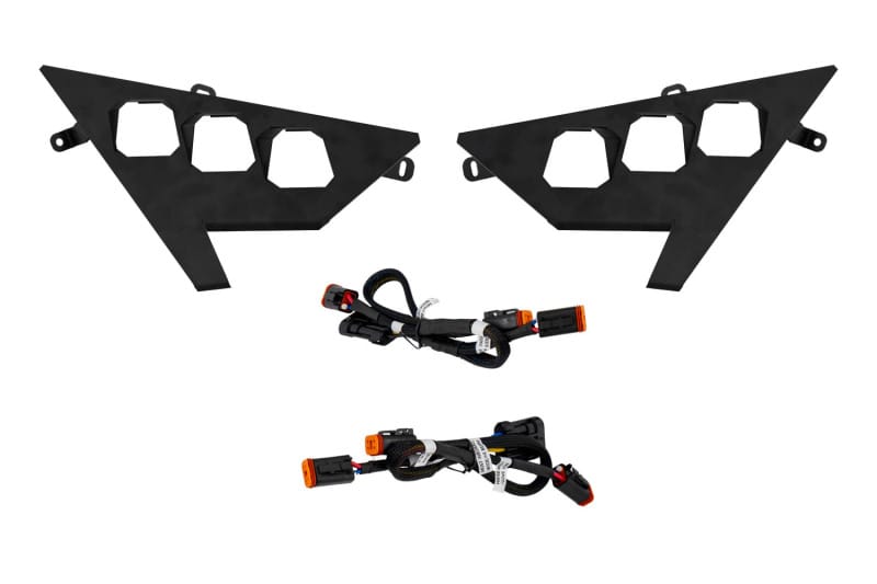 Diode Dynamics — Diode Dynamics 20-Present Polaris RZR Headlight Wiring Harnesses and Brackets Only (Pair)