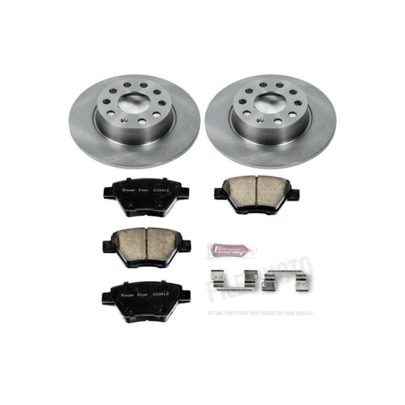 PowerStop — OE Stock Replacement Low-Dust Ceramic Brake Pad and Rotor Kit