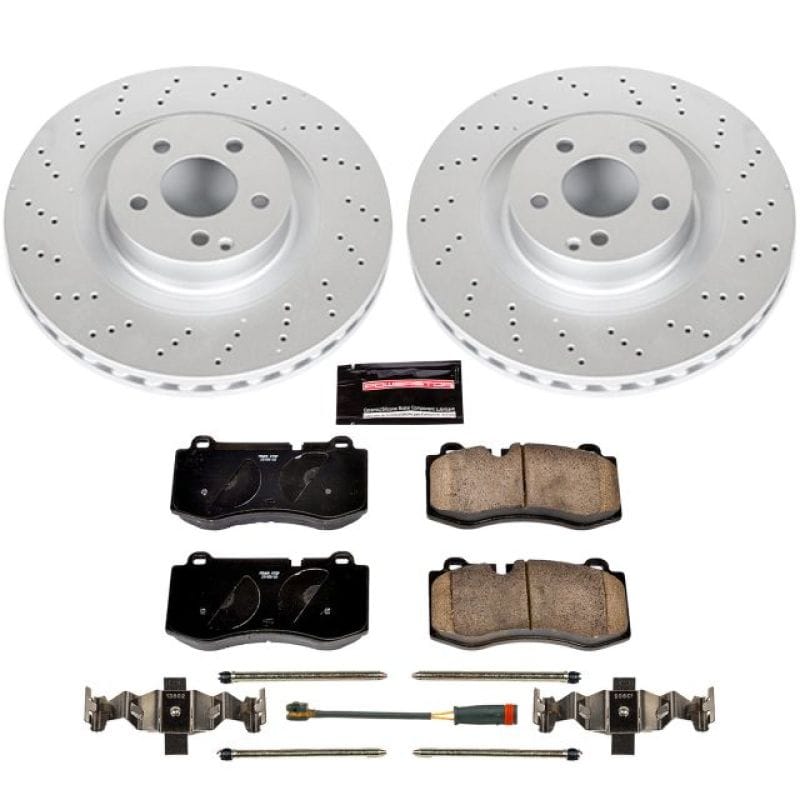PowerStop — Genuine Geomet Coated Rotor and Carbon-Fiber Ceramic Brake Pad Kit
