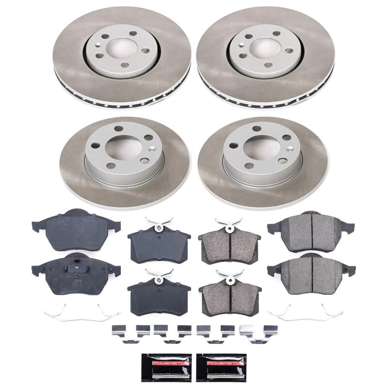 PowerStop — Semi-Coated Rotor and Low-Dust Ceramic Brake Pad Kit