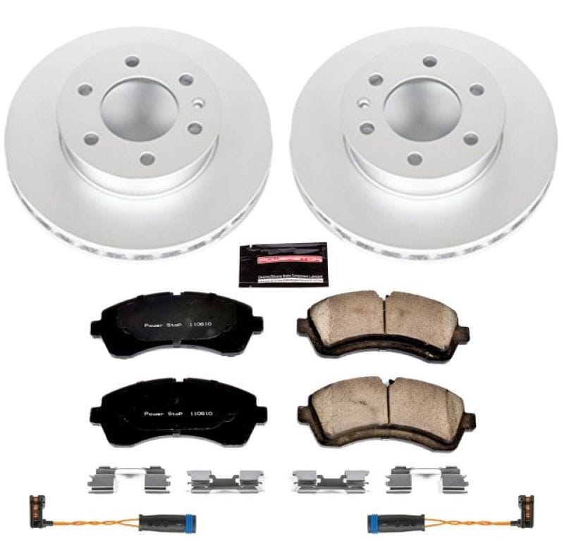 PowerStop — Genuine Geomet Coated Rotor and Carbon-Fiber Ceramic Brake Pad Kit