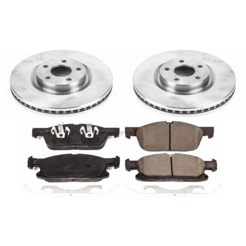 PowerStop — OE Stock Replacement Low-Dust Ceramic Brake Pad and Rotor Kit
