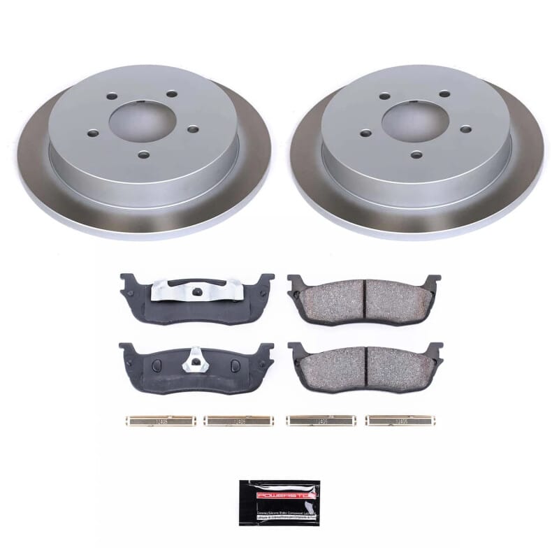 PowerStop — Semi-Coated Rotor and Low-Dust Ceramic Brake Pad Kit