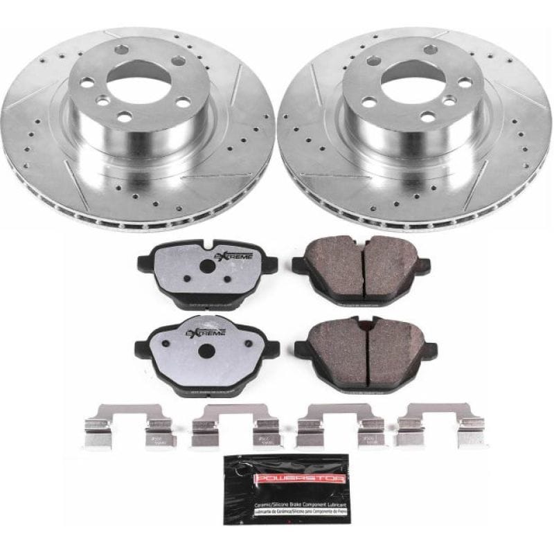 PowerStop — Z26 Street Performance Ceramic Brake Pad and Drilled & Slotted Rotor Kit
