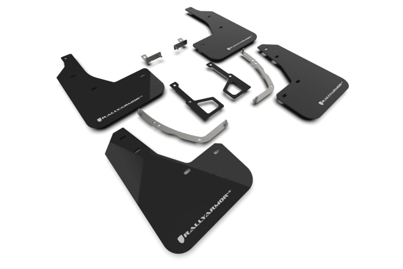 Rally Armor — Black Mud Flap/White Logo