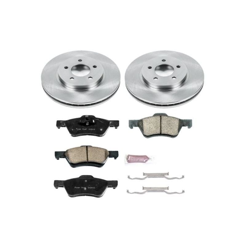 PowerStop — OE Stock Replacement Low-Dust Ceramic Brake Pad and Rotor Kit