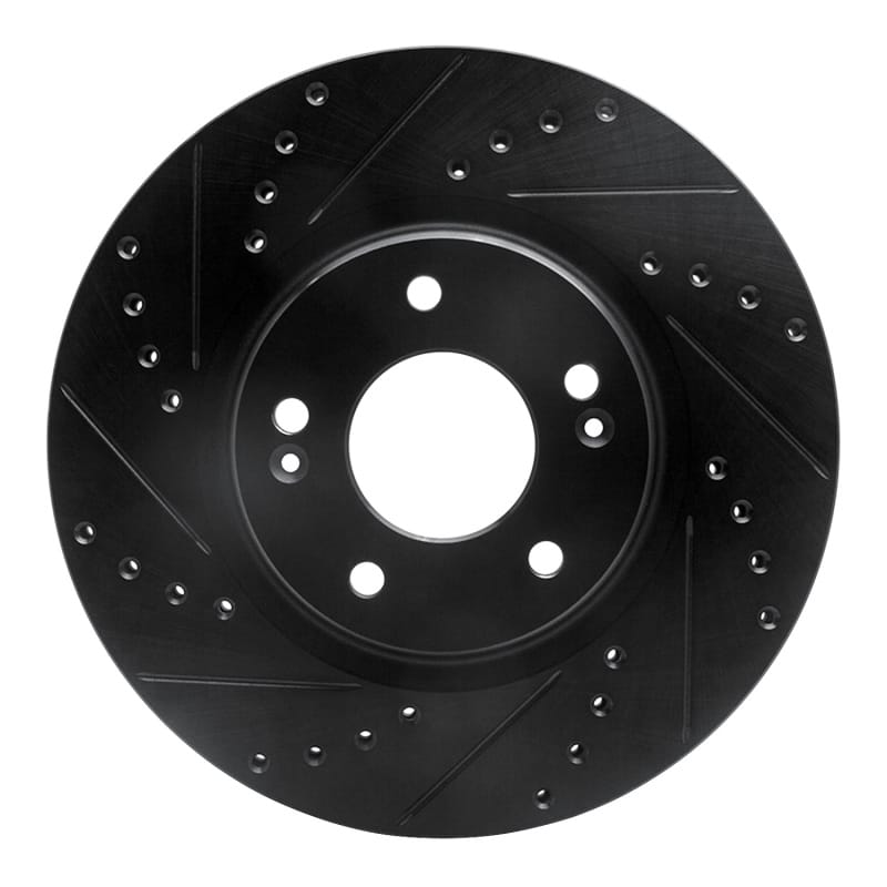 R1 Concepts — R1 Concepts Brake Rotor Drilled and Slotted Black