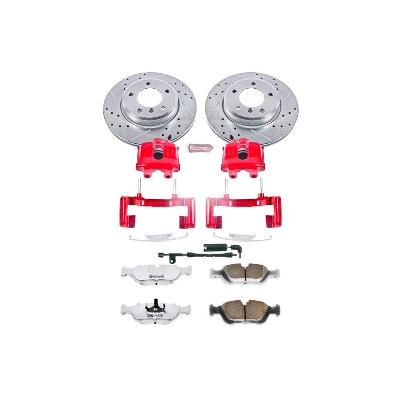 PowerStop — Z26 Street Performance Ceramic Brake Pad, Drilled Slotted Rotor, and Caliper Kit