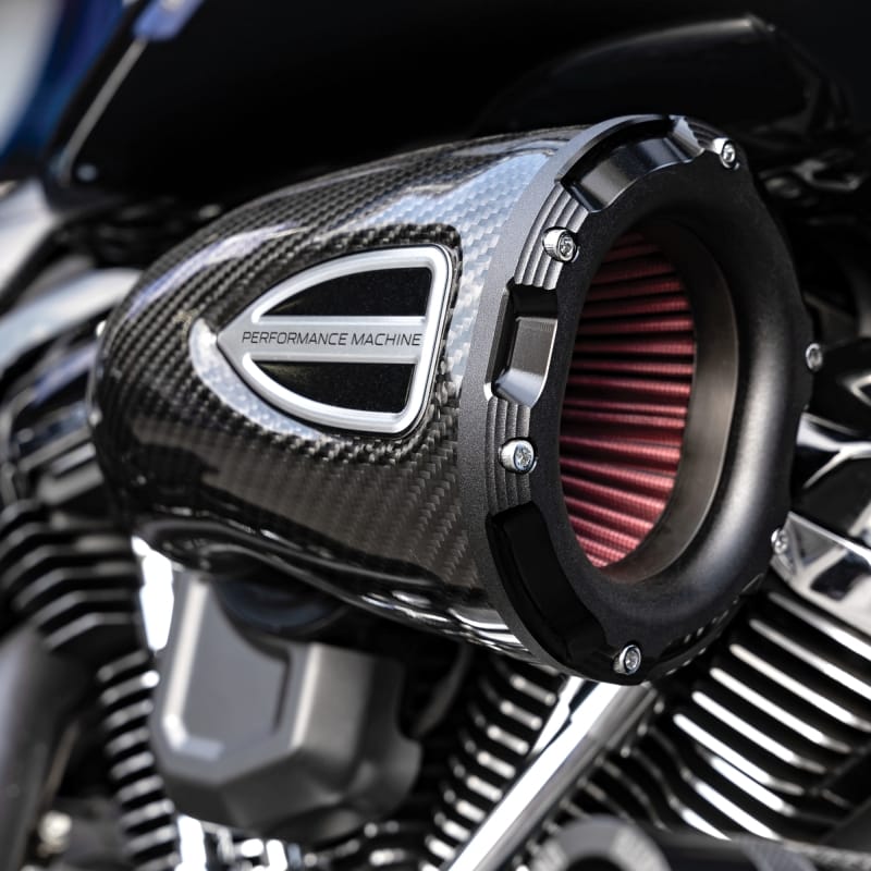 Performance Machine — Performance Machine 23-Up CVO, 2024 Touring C4 Series Air Cleaner - Carbon Fiber/Black Ops