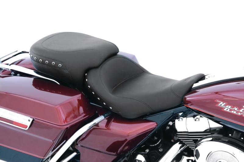 Mustang Motorcycle — Mustang 97-07 Harley Rd King,06-07 Str Glide,00-05 Eagle Tripper Passenger Seat w/Studs - Black