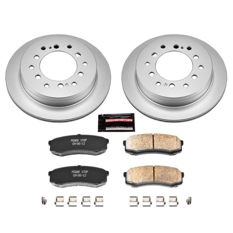 PowerStop — Genuine Geomet Coated Rotor and Low-Dust Ceramic Brake Pad Kit