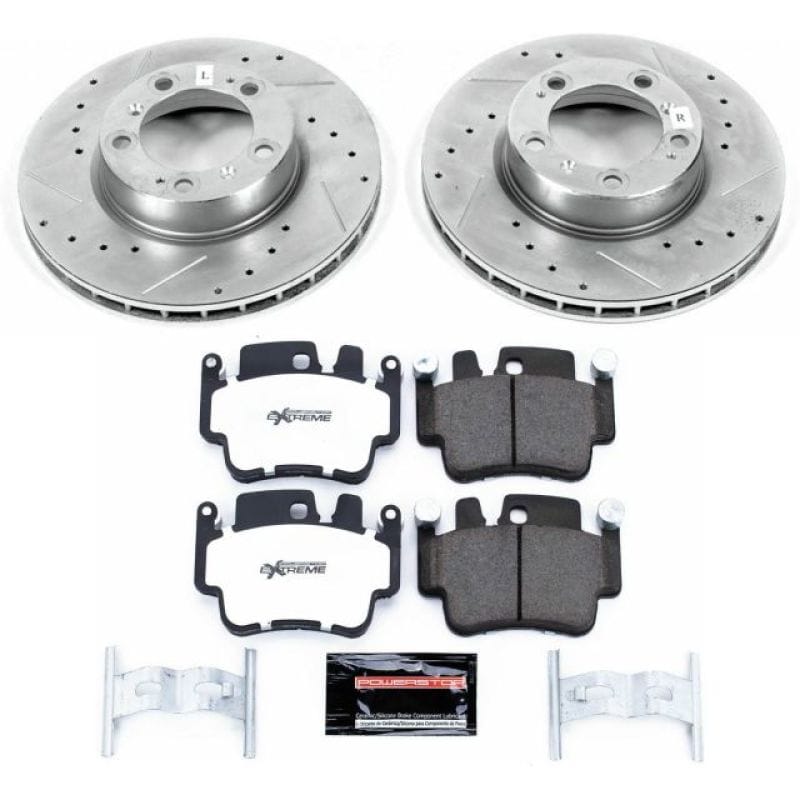 PowerStop — Z26 Street Performance Ceramic Brake Pad and Drilled & Slotted Rotor Kit