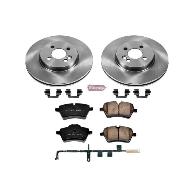 PowerStop — OE Stock Replacement Low-Dust Ceramic Brake Pad and Rotor Kit