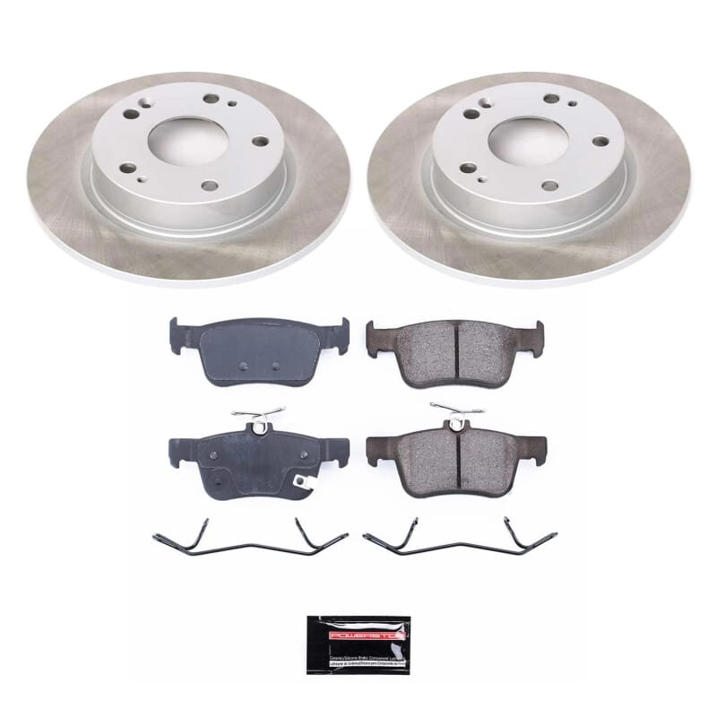 PowerStop — Semi-Coated Rotor and Low-Dust Ceramic Brake Pad Kit