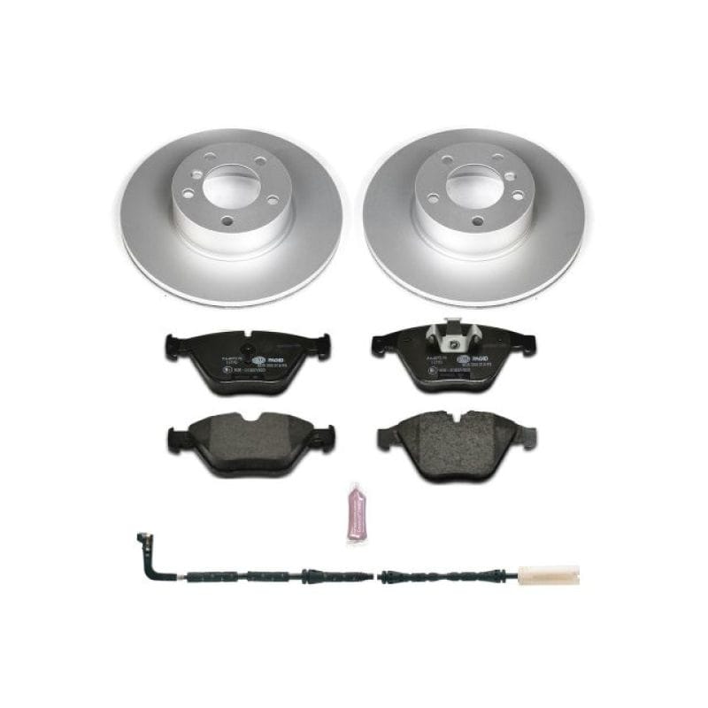 PowerStop — Genuine Geomet Coated Rotors, ECE-R90 Brake Pads + Hardware Kit