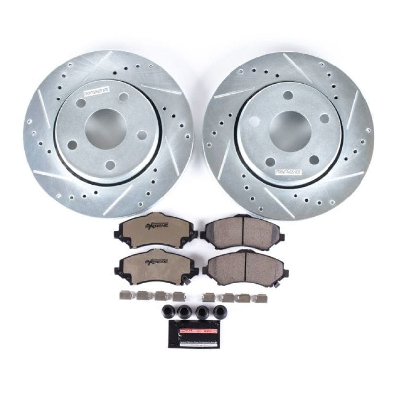 PowerStop — Z36 Truck and SUV Carbon-Fiber Ceramic Brake Pad and Drilled & Slotted Rotor Kit