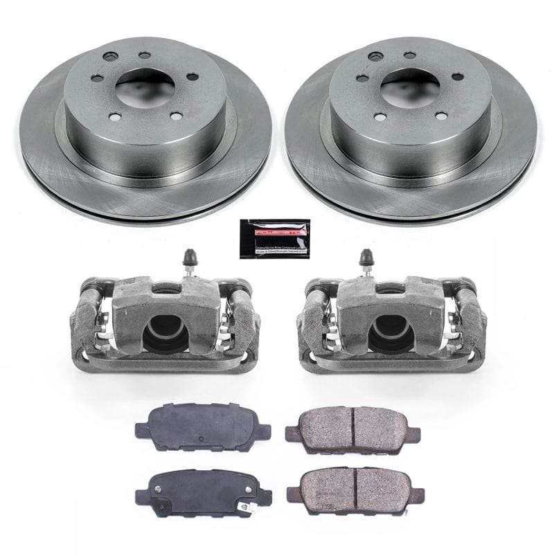 PowerStop — OE Stock Replacement Low-Dust Ceramic Brake Pad, Rotor and Caliper Kit