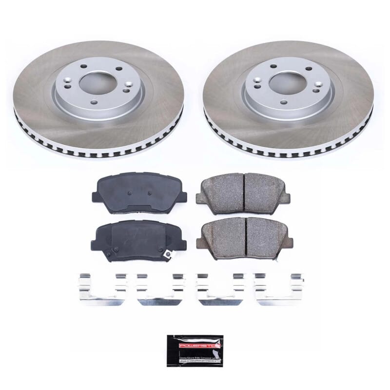 PowerStop — Semi-Coated Rotor and Low-Dust Ceramic Brake Pad Kit