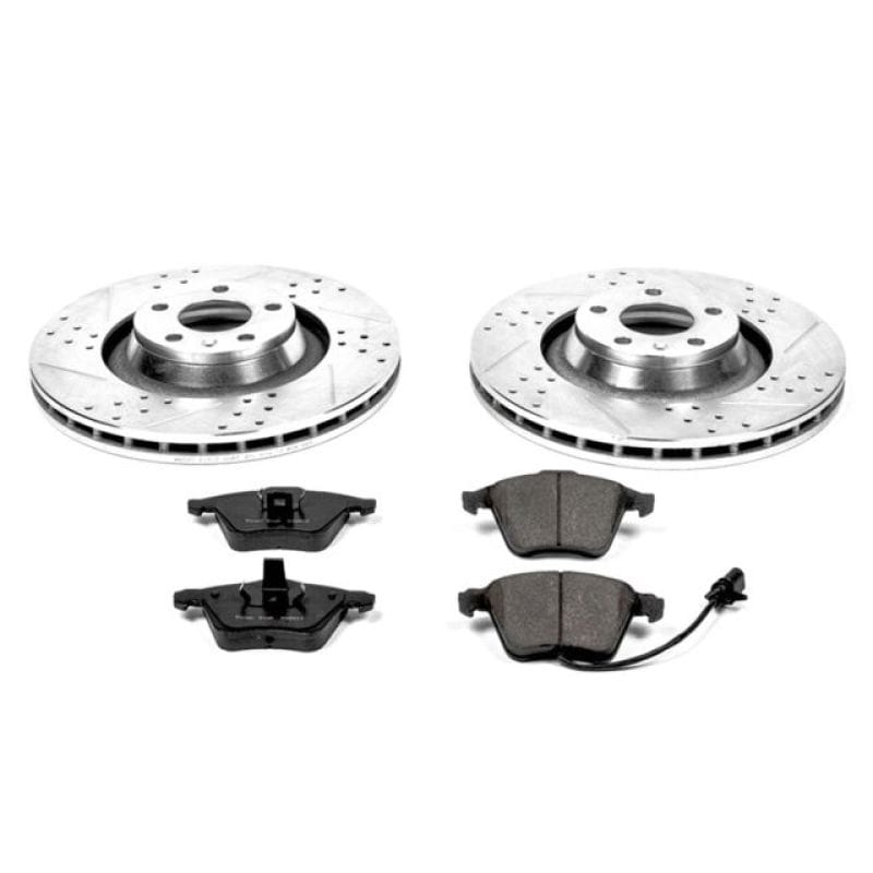 PowerStop — Z23 Daily Driver Carbon-Fiber Ceramic Brake Pad and Drilled & Slotted Rotor Kit