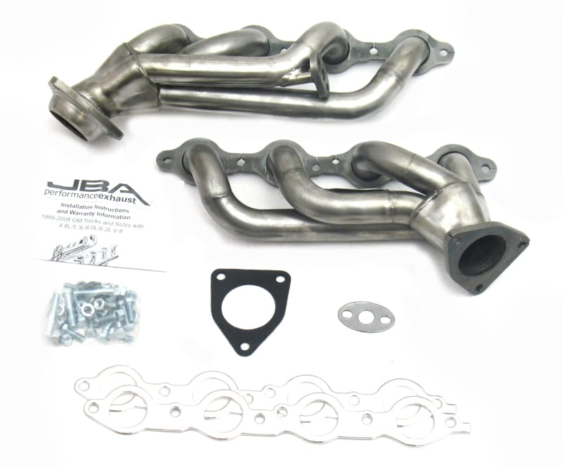 JBA — JBA 99-01 GM Truck 4.8L/5.3L LS w/o A.I.R. w/EGR 1-5/8in Primary Raw 409SS Cat4Ward Header
Exhaust Header