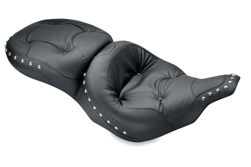 Mustang Motorcycle — Mustang 97-07 Harley Electra Glide, Rd Glide Wide Touring Regal 1PC Seat w/Studs - Black