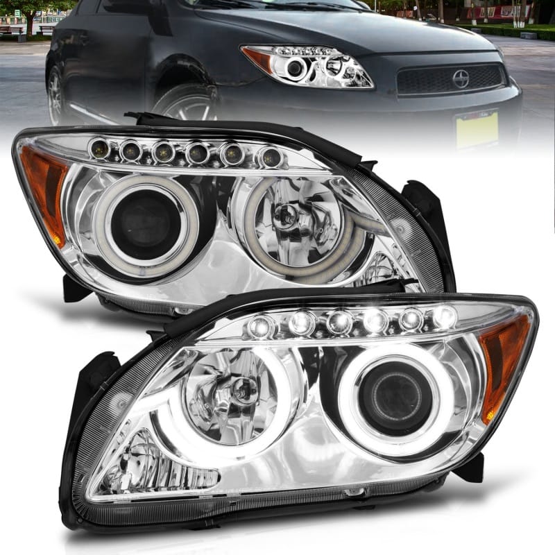 ANZO — ANZO 2005-2010 Scion Tc Projector Headlights w/ Halo Chrome (CCFL)
Head Light Set
HdLtSet