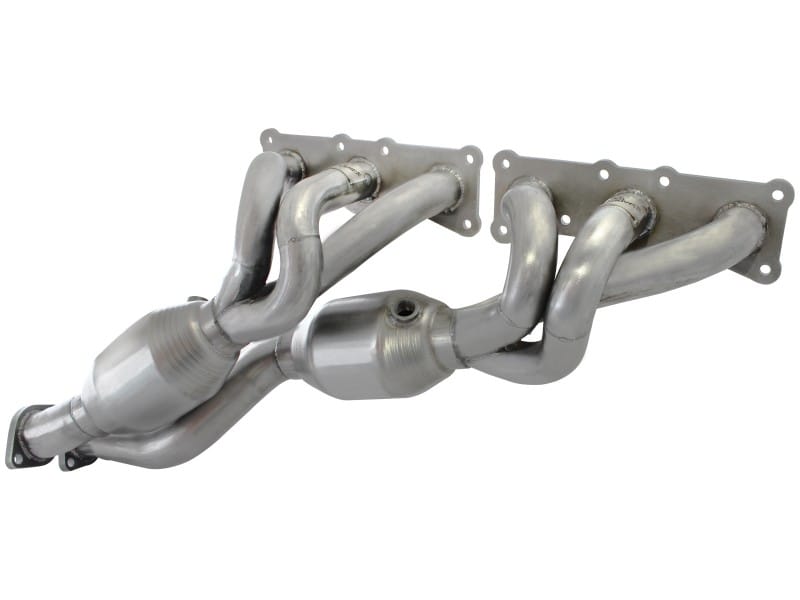 aFe — Twisted Steel Header 304 Stainless Steel w/ Cat