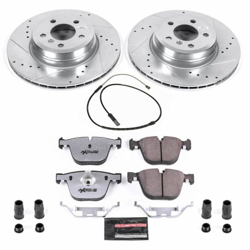 PowerStop — Z26 Street Performance Ceramic Brake Pad and Drilled & Slotted Rotor Kit