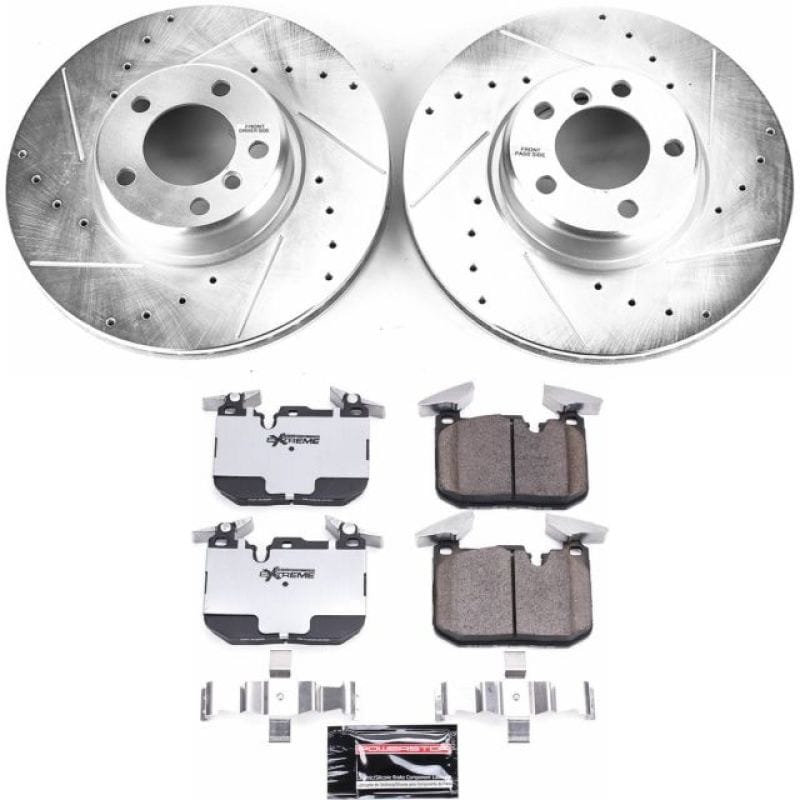 PowerStop — Z26 Street Performance Ceramic Brake Pad and Drilled & Slotted Rotor Kit