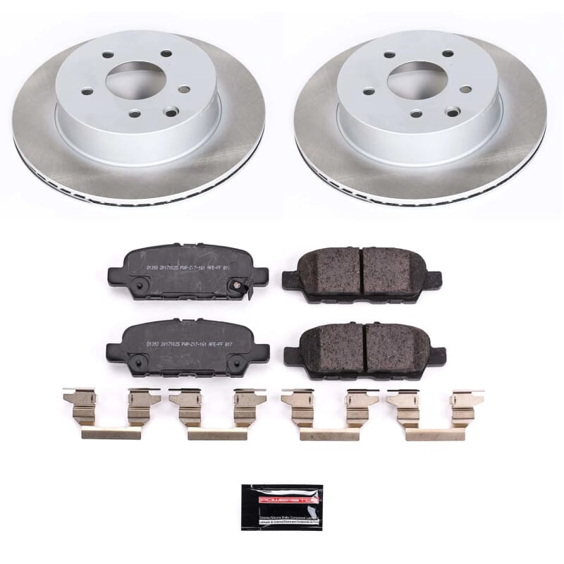 PowerStop — Semi-Coated Rotor and Low-Dust Ceramic Brake Pad Kit