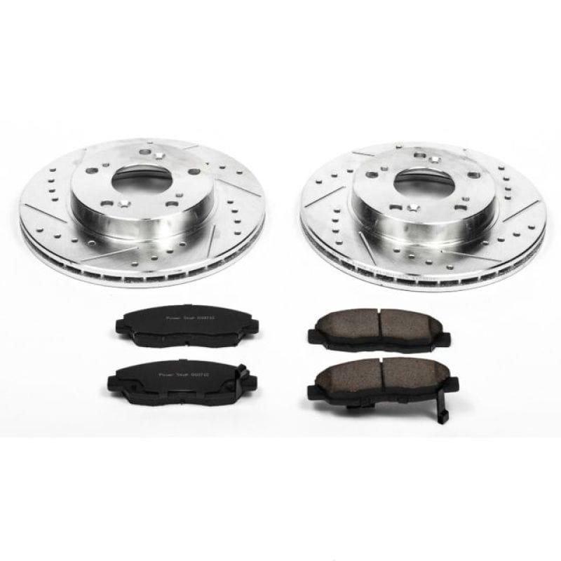 PowerStop — Z23 Daily Driver Carbon-Fiber Ceramic Brake Pad and Drilled & Slotted Rotor Kit