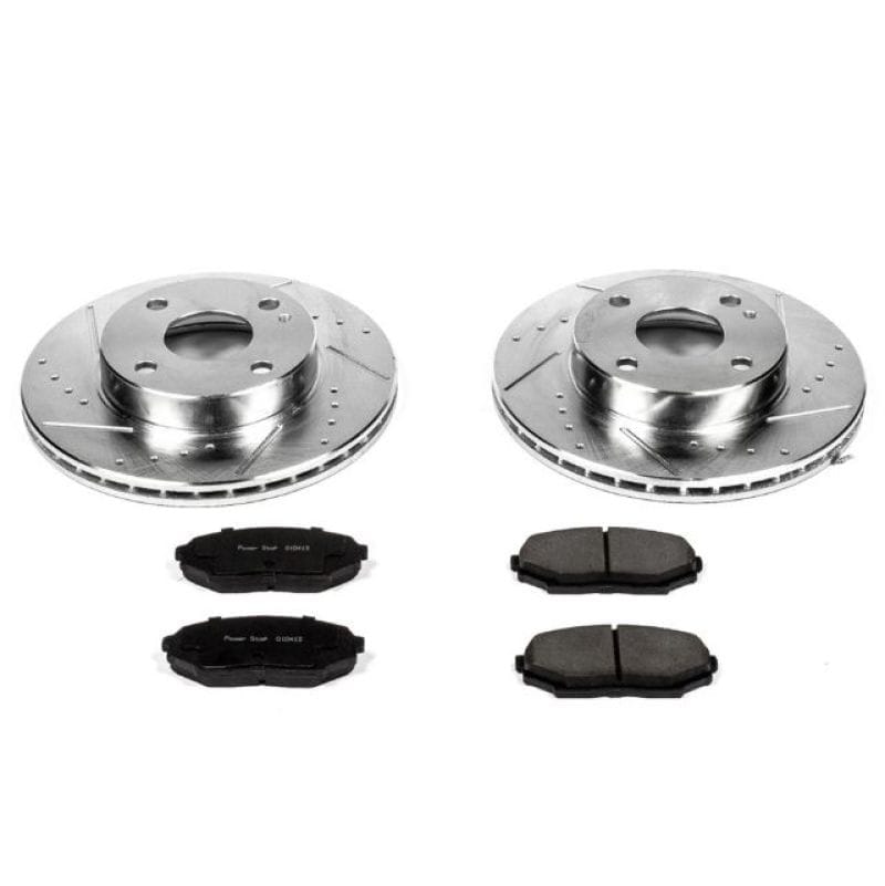PowerStop — Z23 Daily Driver Carbon-Fiber Ceramic Brake Pad and Drilled & Slotted Rotor Kit