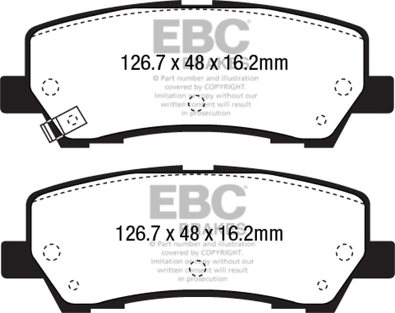 EBC — EBC 15+ Ford Mustang 2.3 Turbo Performance Pkg Yellowstuff Rear Brake Pads
Disc Brake Pad