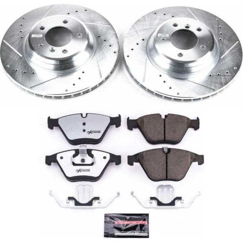 PowerStop — Z26 Street Performance Ceramic Brake Pad and Drilled & Slotted Rotor Kit