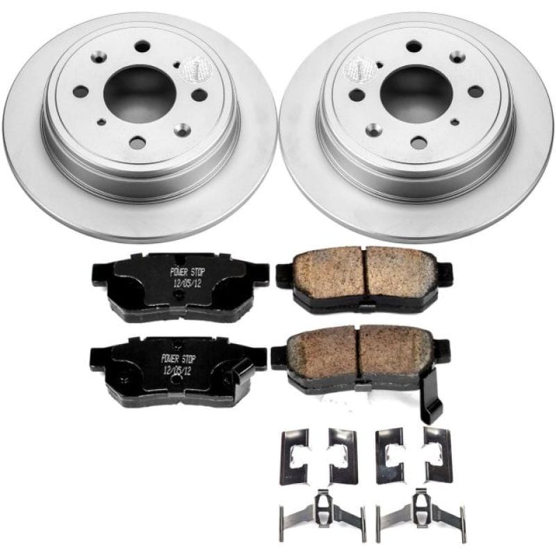 PowerStop — Genuine Geomet Coated Rotor and Low-Dust Ceramic Brake Pad Kit