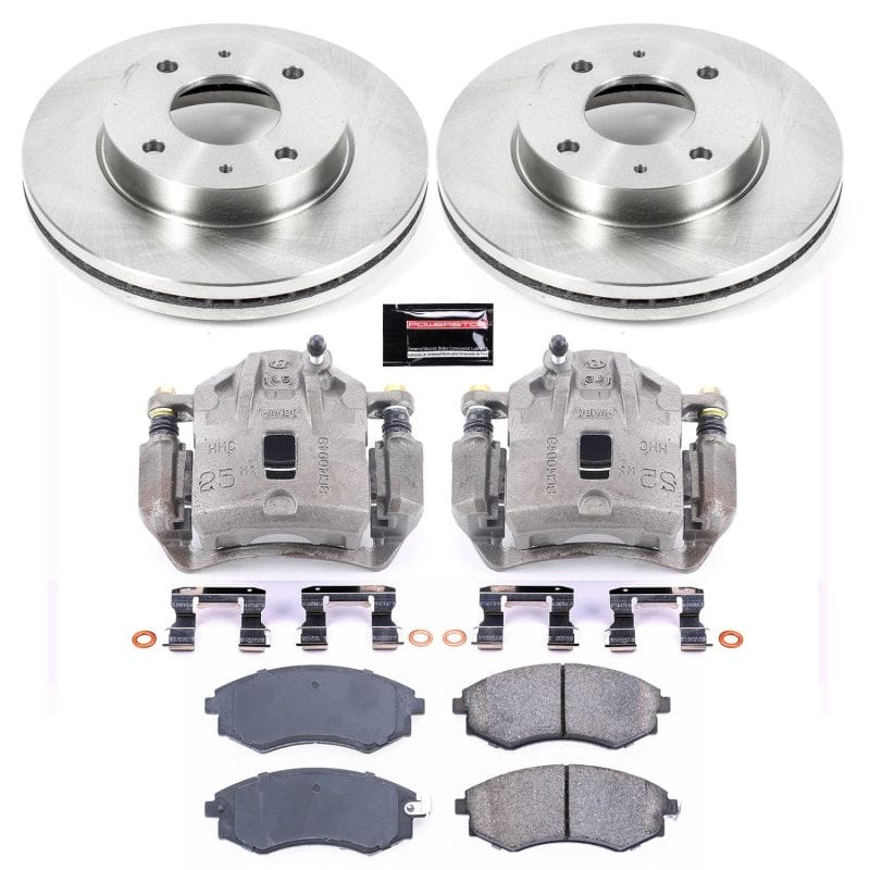 PowerStop — OE Stock Replacement Low-Dust Ceramic Brake Pad, Rotor and Caliper Kit