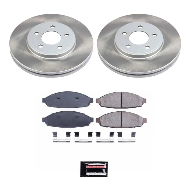 PowerStop — Semi-Coated Rotor and Low-Dust Ceramic Brake Pad Kit