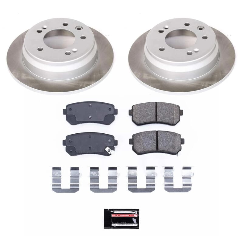 PowerStop — Semi-Coated Rotor and Low-Dust Ceramic Brake Pad Kit