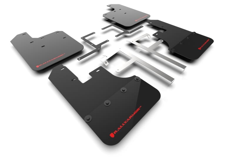 Rally Armor — Black Mud Flap/Red Logo