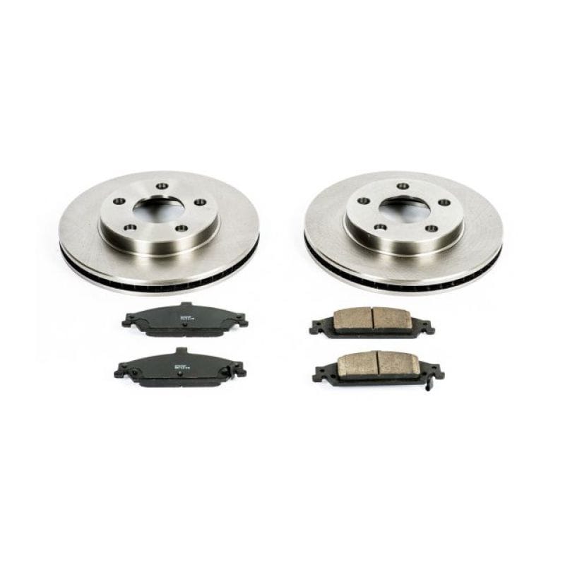 PowerStop — OE Stock Replacement Low-Dust Ceramic Brake Pad and Rotor Kit