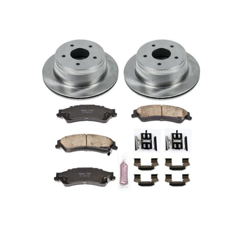 PowerStop — OE Stock Replacement Low-Dust Ceramic Brake Pad and Rotor Kit