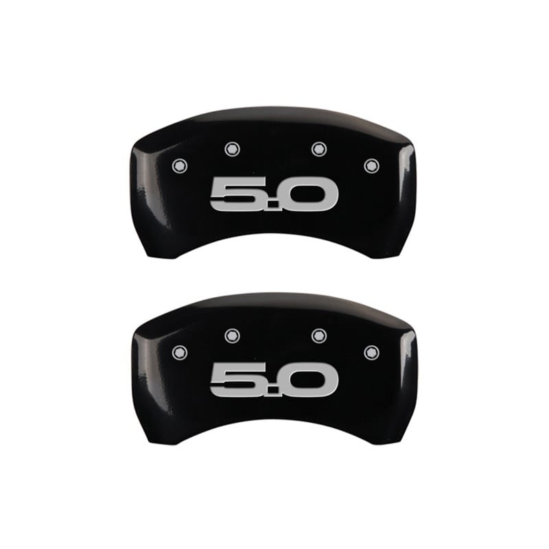MGP — Set Of 2 Caliper Covers, Engraved Rear: 5.0 (2015) Black Powder Coat Finish