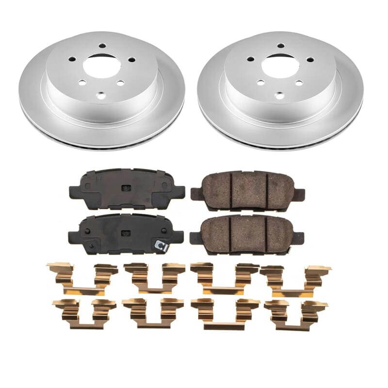 PowerStop — Genuine Geomet Coated Rotor and Low-Dust Ceramic Brake Pad Kit