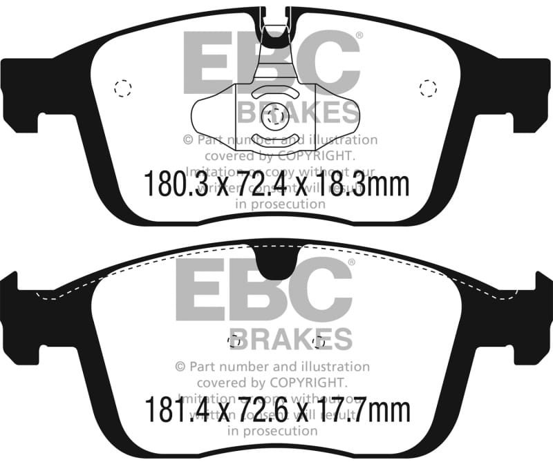 EBC — Redstuff Ceramic Low Dust Brake Pads