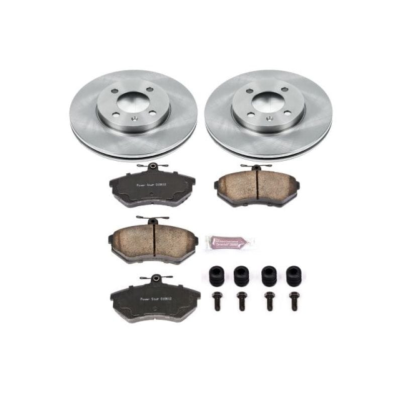 PowerStop — OE Stock Replacement Low-Dust Ceramic Brake Pad and Rotor Kit