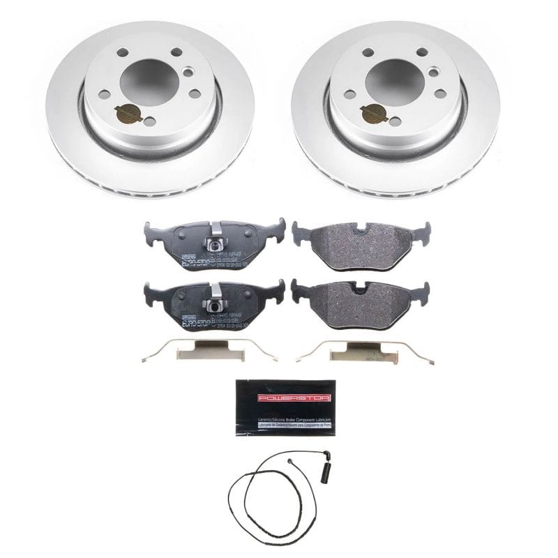 PowerStop — Genuine Geomet Coated Rotors, ECE-R90 Brake Pads + Hardware Kit
