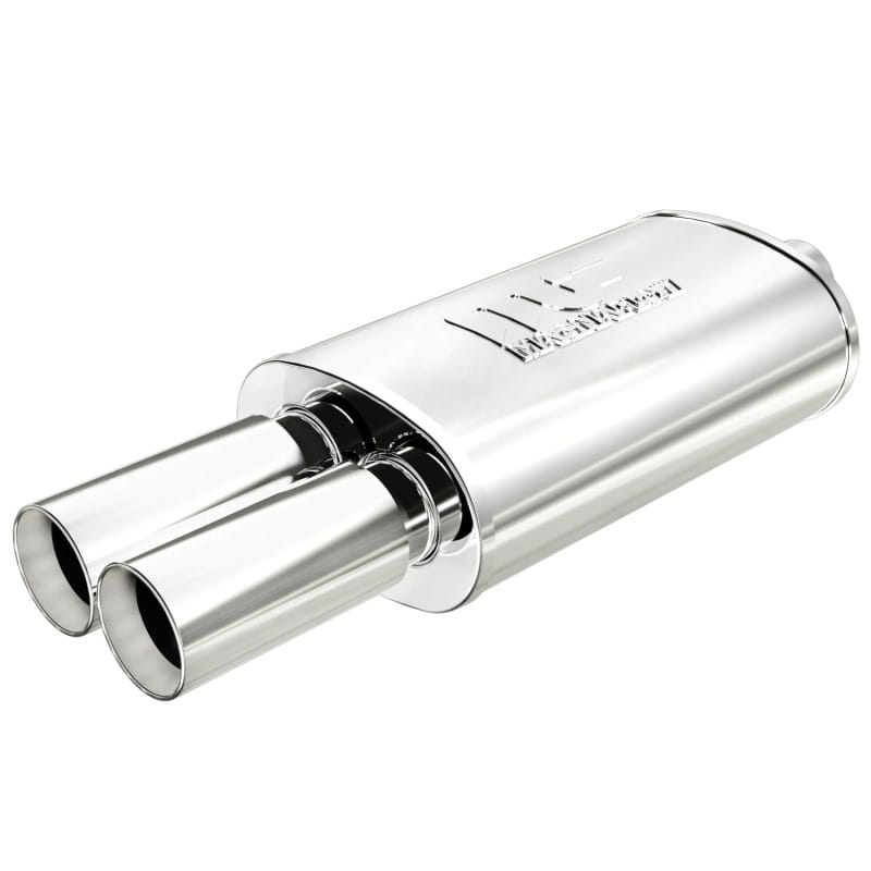 Magnaflow — Straight-Through Performance Muffler; 2.25/3.125in. Center/Dual;  5x14x8 Body
Straight-Through Performance Muffler; 2.25/3.125in. Center/Dual; 5x14x8 Body