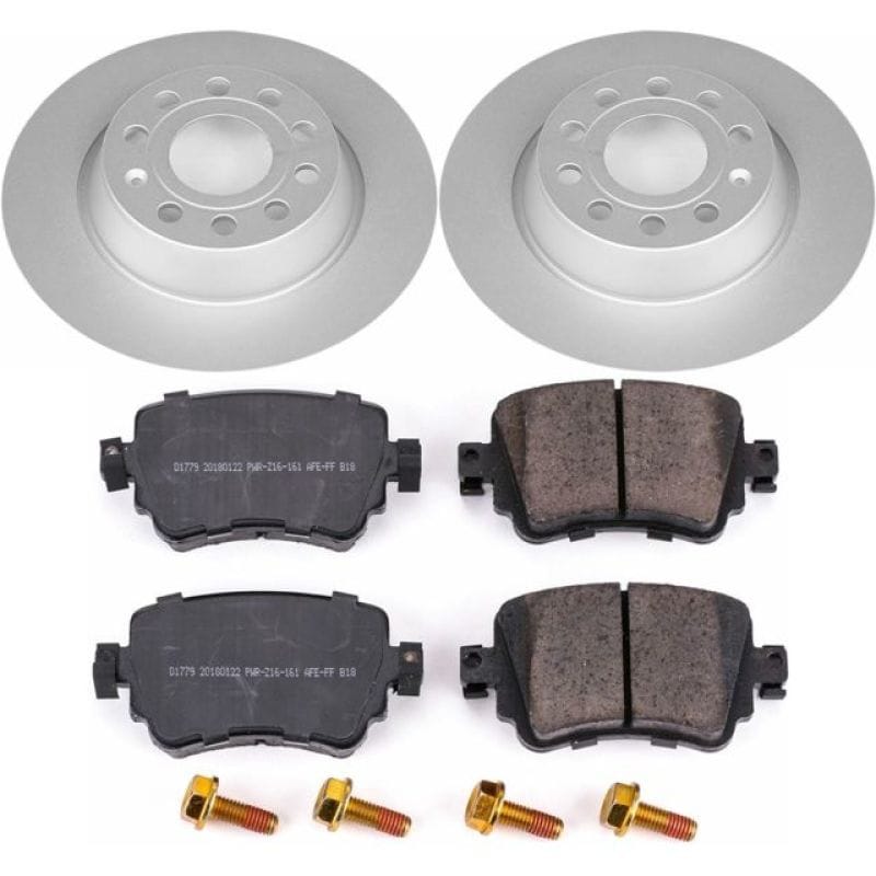 PowerStop — Genuine Geomet Coated Rotor and Carbon-Fiber Ceramic Brake Pad Kit