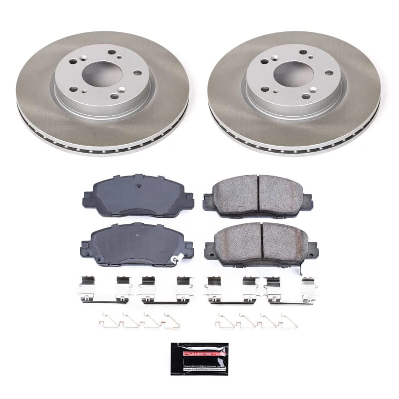 PowerStop — Semi-Coated Rotor and Low-Dust Ceramic Brake Pad Kit