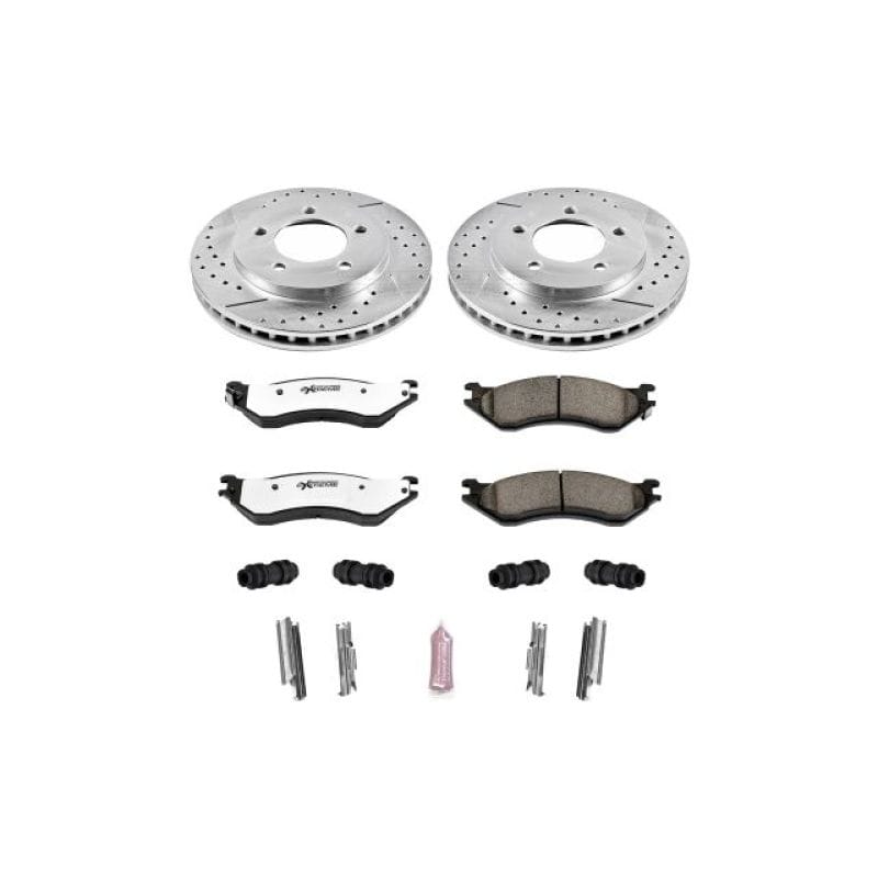 PowerStop — Z36 Truck and SUV Carbon-Fiber Ceramic Brake Pad and Drilled & Slotted Rotor Kit